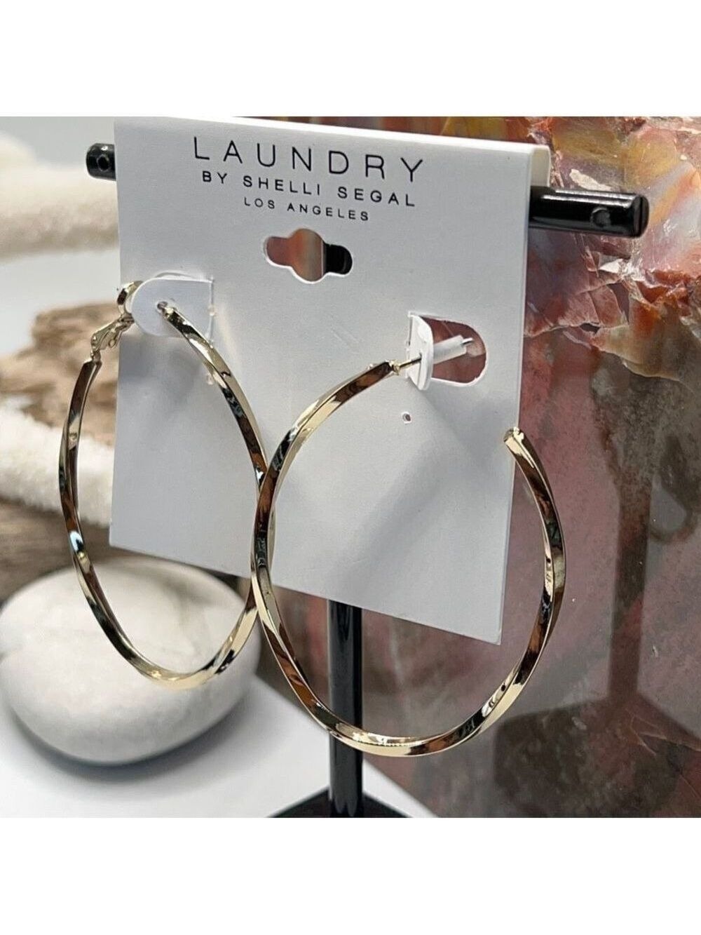 Gold Hoop Earrings Laundry by Shelli Segal $16ea / 3 for $25 - Picture 7 of 8